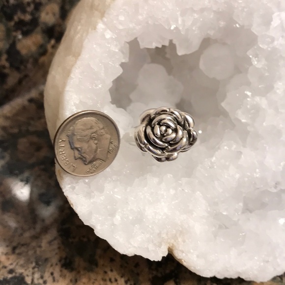 STERLING SILVER ROSE  RING SIZE 9 175.00 NWT - Picture 6 of 8